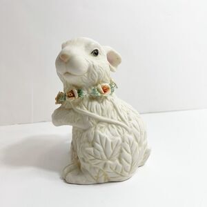 K's Collection Ceramic Bunny with Floral Necklace